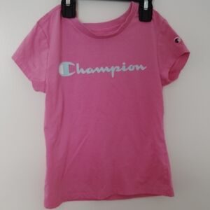 Champion Kids Tee in Vibrant Pink